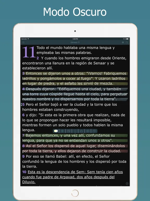 Tangkapan layar La Santa Biblia Católica Audio iPad 