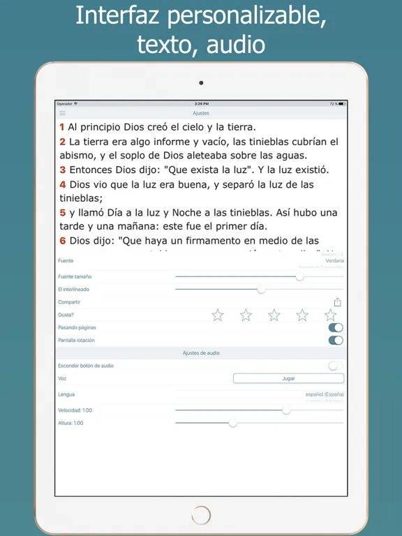 Tangkapan layar La Santa Biblia Católica Audio iPad 