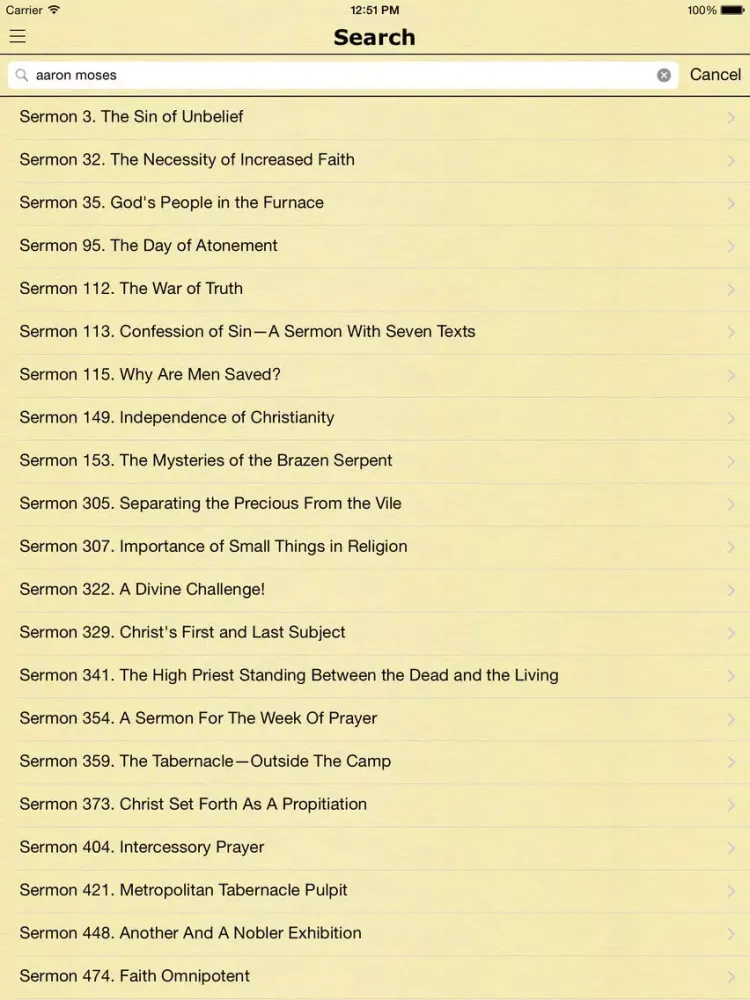 Captures d'écran de Spurgeon's Sermons in Spanish iPad 