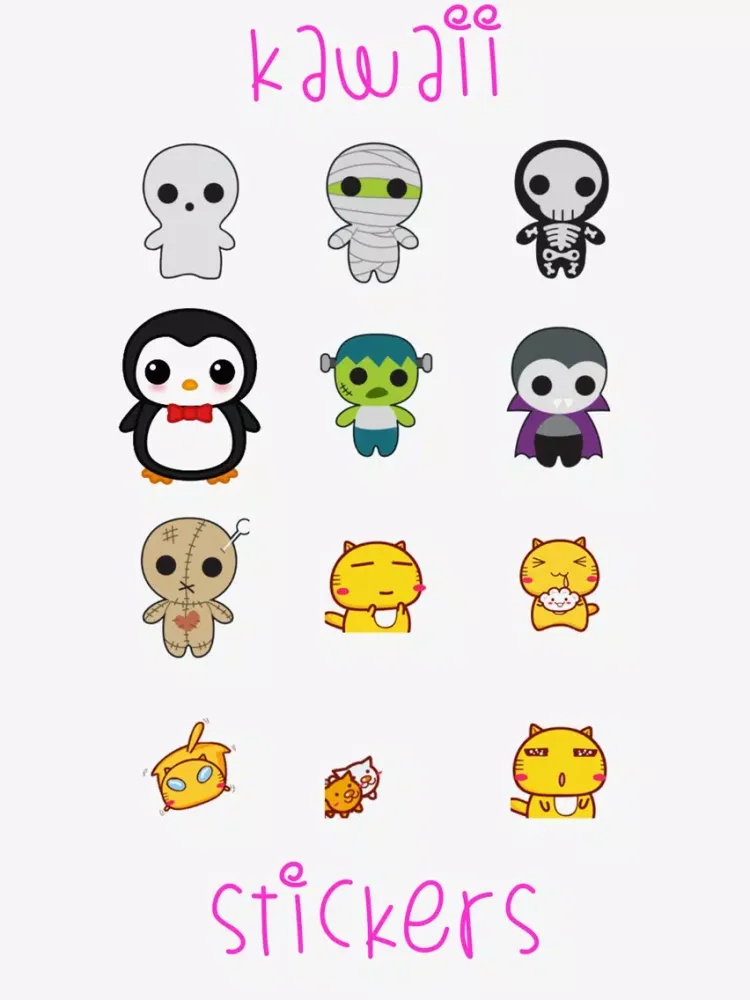 Capturas de pantalla de Kawaii Stickers for iMessage iPad 