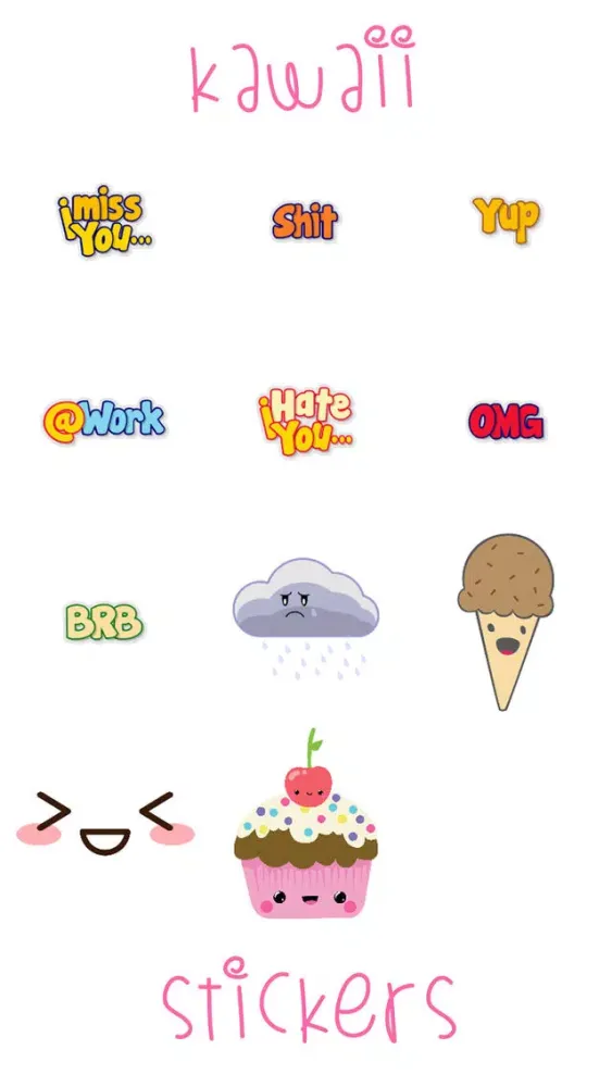 Capturas de pantalla de Kawaii Stickers for iMessage