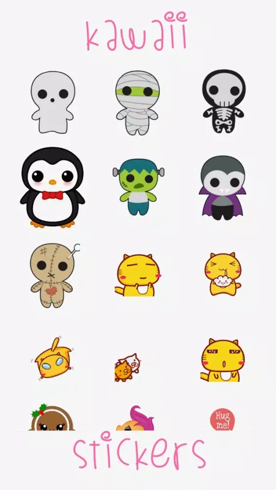 Capturas de pantalla de Kawaii Stickers for iMessage