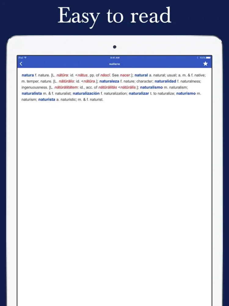 Spanish Etymology Dictionary iPad  سکرین شاٹس
