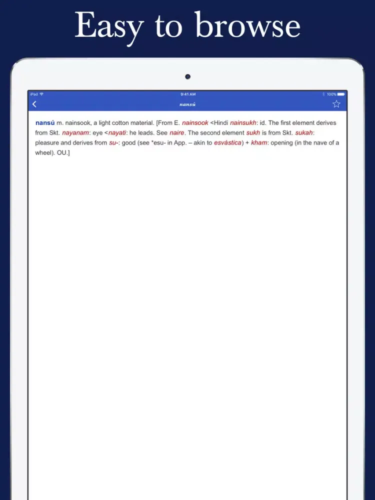 Spanish Etymology Dictionary iPad  سکرین شاٹس