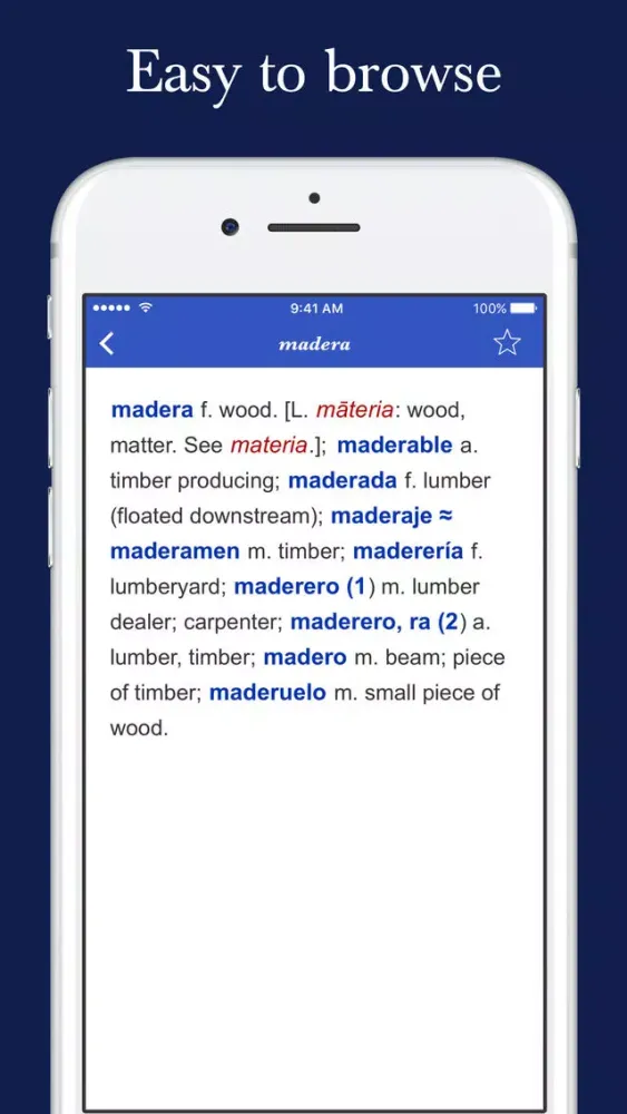 Spanish Etymology Dictionary سکرین شاٹس