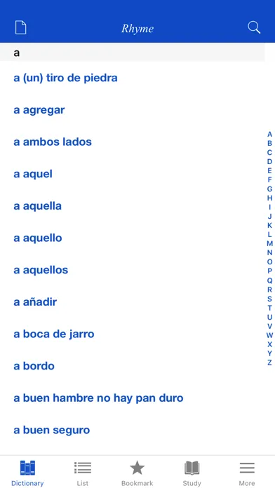 Capturas de pantalla de Spanish Rhyme Dictionary