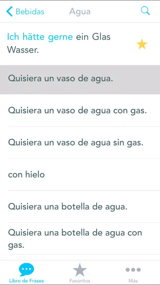 Zrzuty ekranu Free Spanish to German Phrasebook with Voice: Translate, Speak & Learn Common Travel Phrases & Words by Odyssey Translator