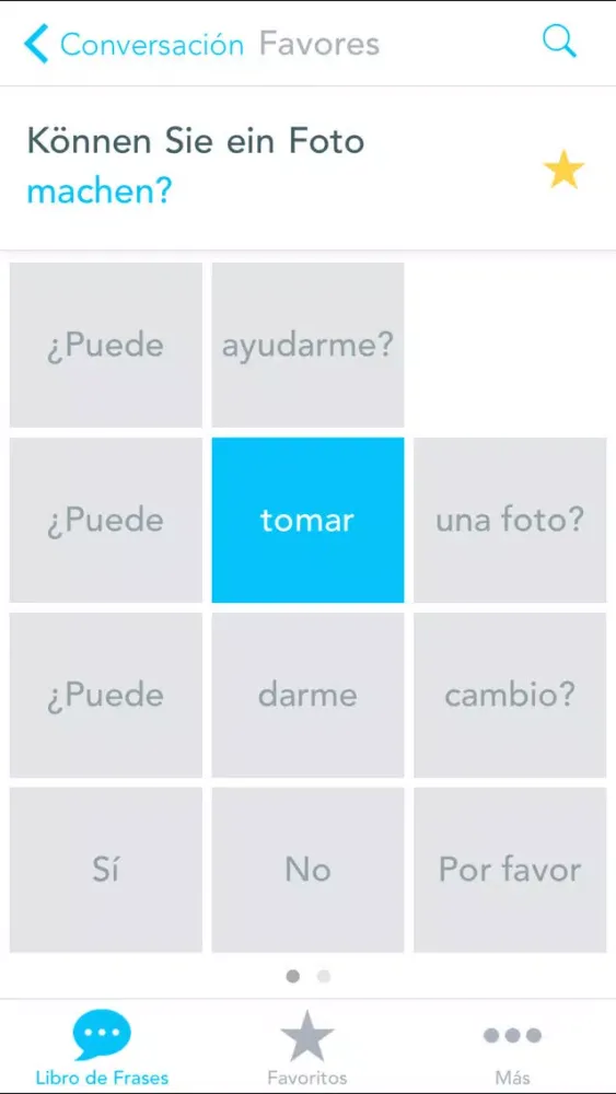 Zrzuty ekranu Free Spanish to German Phrasebook with Voice: Translate, Speak & Learn Common Travel Phrases & Words by Odyssey Translator