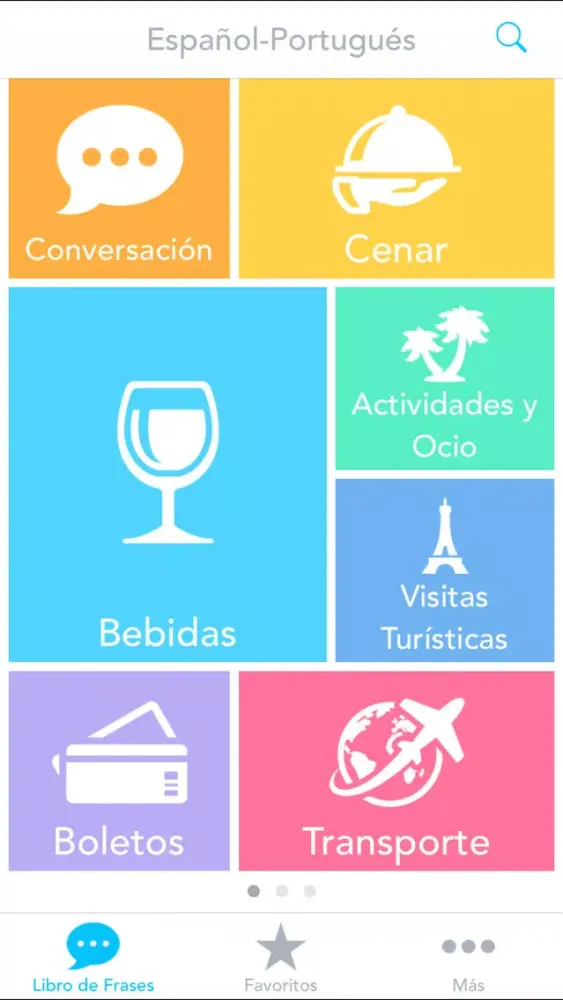Ảnh chụp màn hình của Free Spanish to Brazilian Portuguese Phrasebook with Voice: Translate, Speak & Learn Common Travel Phrases & Words by Odyssey Translator