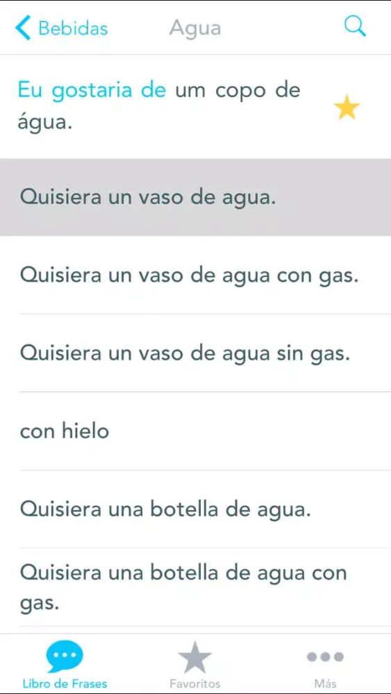 Ảnh chụp màn hình của Free Spanish to Brazilian Portuguese Phrasebook with Voice: Translate, Speak & Learn Common Travel Phrases & Words by Odyssey Translator