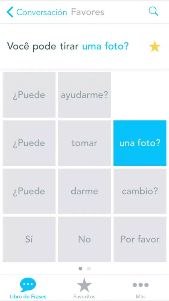 Ảnh chụp màn hình của Free Spanish to Brazilian Portuguese Phrasebook with Voice: Translate, Speak & Learn Common Travel Phrases & Words by Odyssey Translator