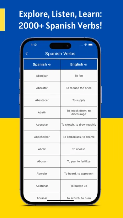 Captures d'écran de Spanish Verbs App