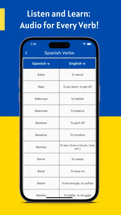 Captures d'écran de Spanish Verbs App