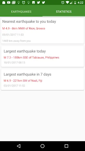 Tangkapan layar 3D Earthquakes Map & Volcanoes