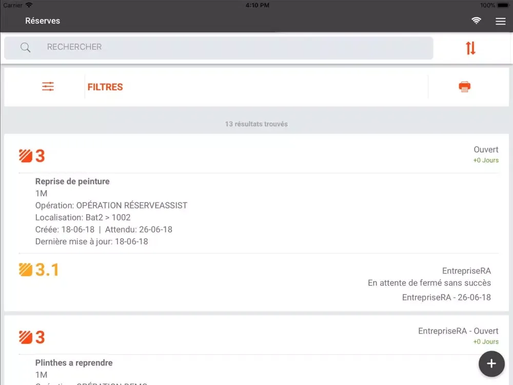 RéserveAssist iPad  سکرین شاٹس