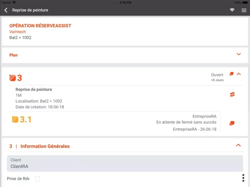 RéserveAssist iPad  سکرین شاٹس