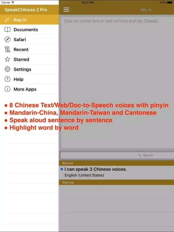Скриншоты SpeakChinese 2 FREE (Pinyin + 8 Chinese Voices) iPad 