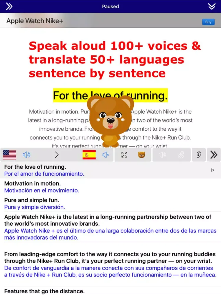 SpeakText for eBook iPad 应用截图