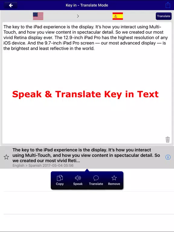 Tangkapan layar SpeakText for eBook Lite iPad 