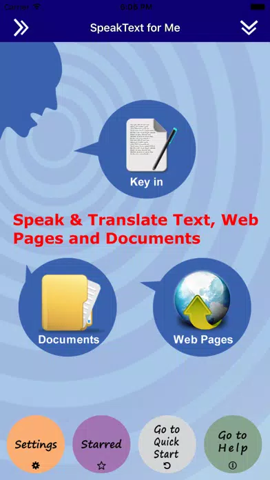 Tangkapan layar SpeakText for eBook Lite