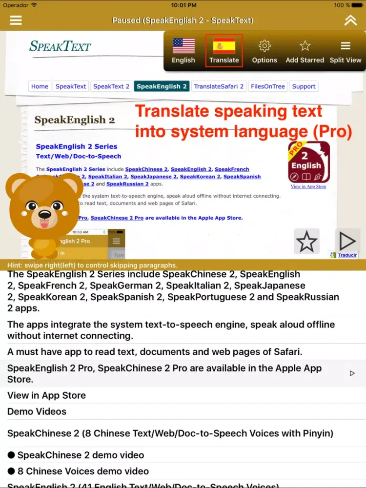SpeakEnglish 2 (41 English TTS Voices) iPad  স্ক্রিনশট