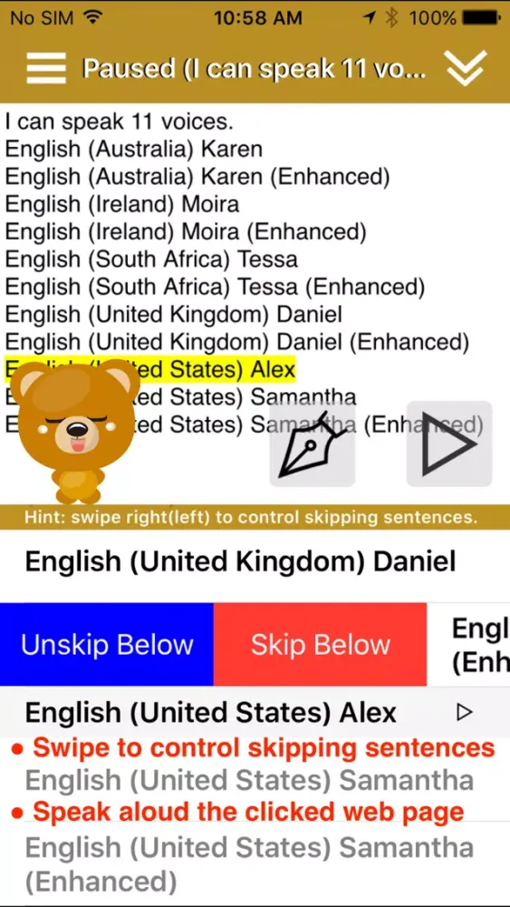 SpeakEnglish 2 (41 English TTS Voices) স্ক্রিনশট