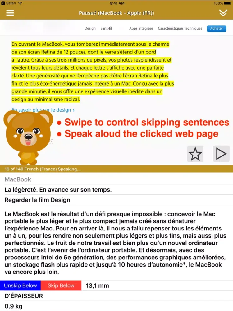 SpeakFrench 2 (14 French Text-to-Speech) iPad  Screenshots