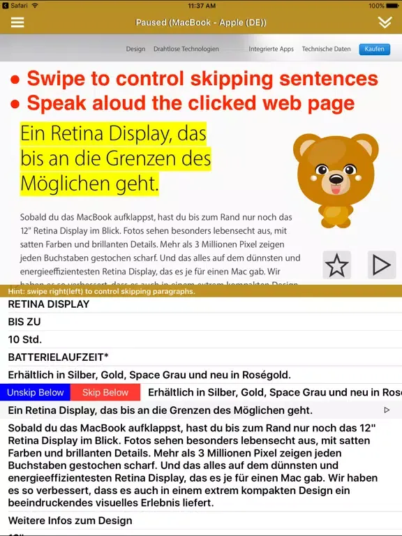 SpeakGerman 2 FREE (8 German Text-to-Speech) iPad  Screenshots