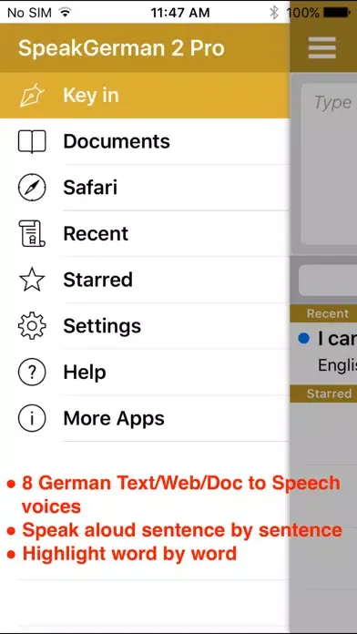 SpeakGerman 2 FREE (8 German Text-to-Speech) Screenshots
