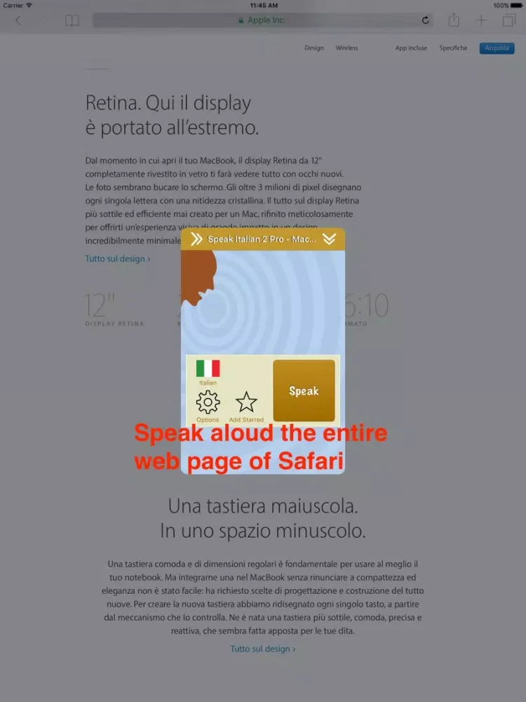 ภาพหน้าจอของ SpeakItalian 2 Pro (6 Italian Text-to-Speech) iPad 