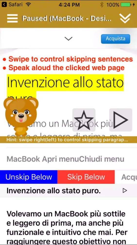 ภาพหน้าจอของ SpeakItalian 2 Pro (6 Italian Text-to-Speech)