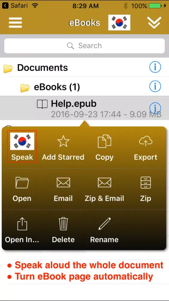 Captures d'écran de SpeakKorean 2 (4 Korean Text-to-Speech)