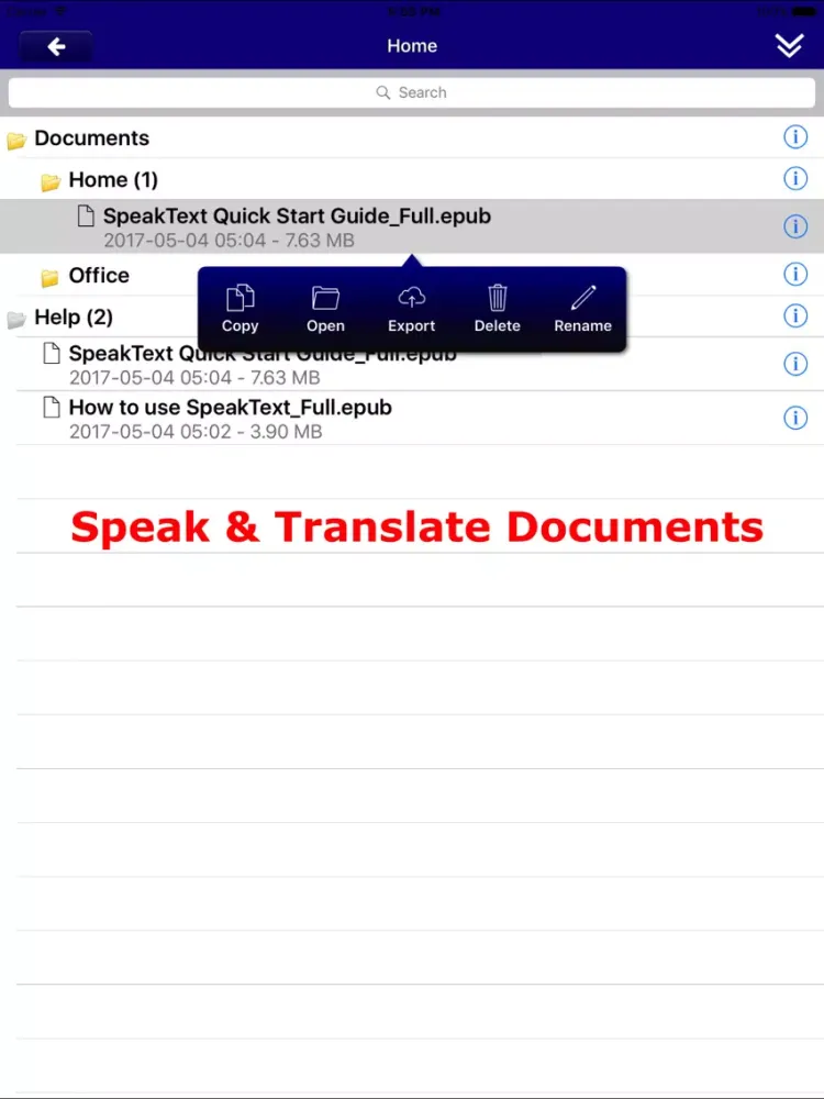 Screenshot di SpeakText for Office iPad 