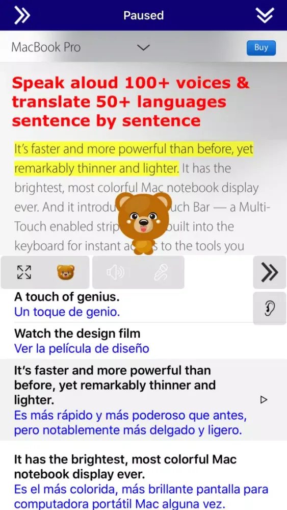 Screenshot di SpeakText for Office