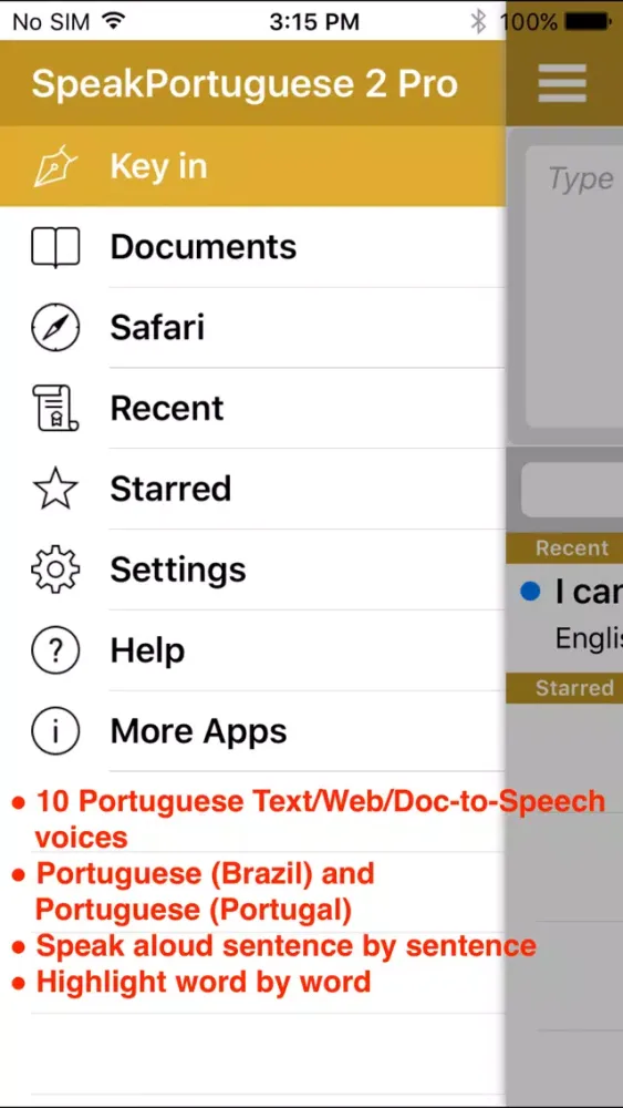 SpeakPortuguese 2 (10 Portuguese TTS) سکرین شاٹس