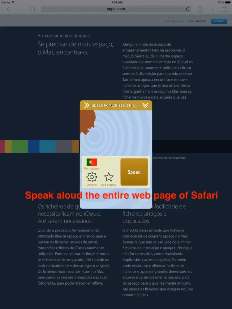 تصاویر SpeakPortuguese 2 FREE (10 Portuguese TTS) iPad 