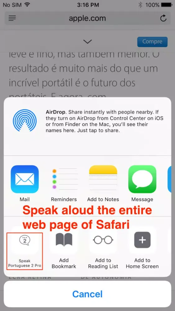 تصاویر SpeakPortuguese 2 FREE (10 Portuguese TTS)