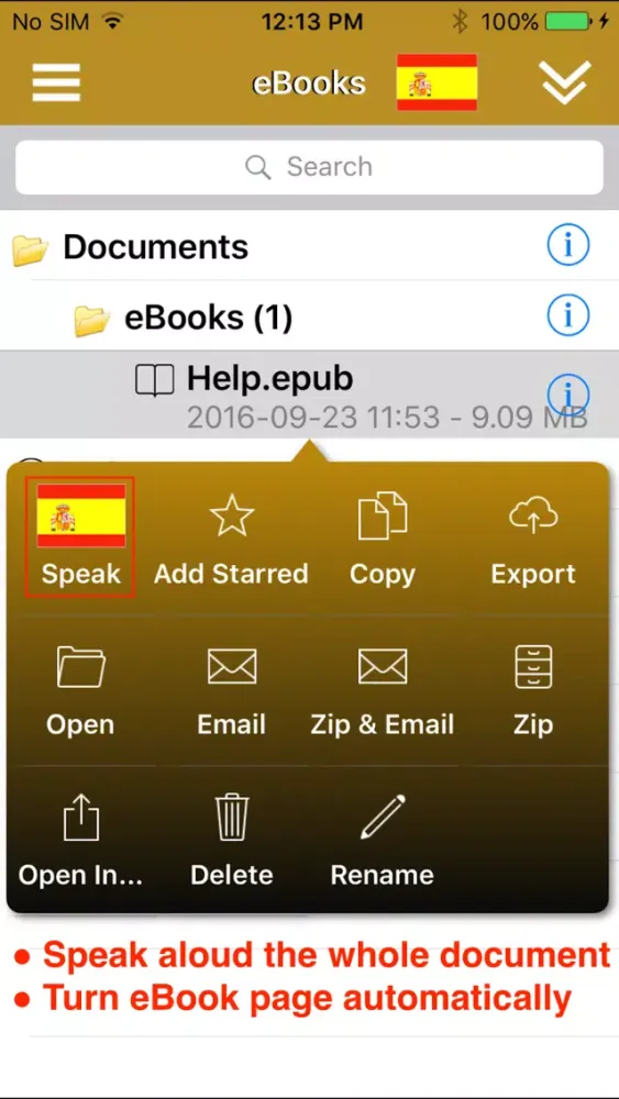 SpeakSpanish 2 (12 Spanish Text-to-Speech) 스크린샷