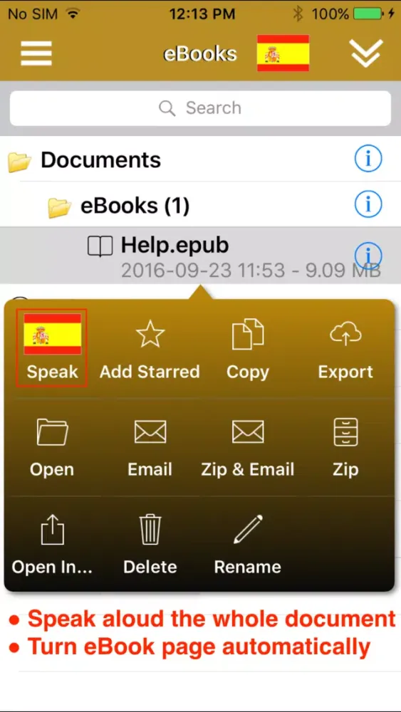تصاویر SpeakSpanish 2 FREE (12 Spanish Text-to-Speech)