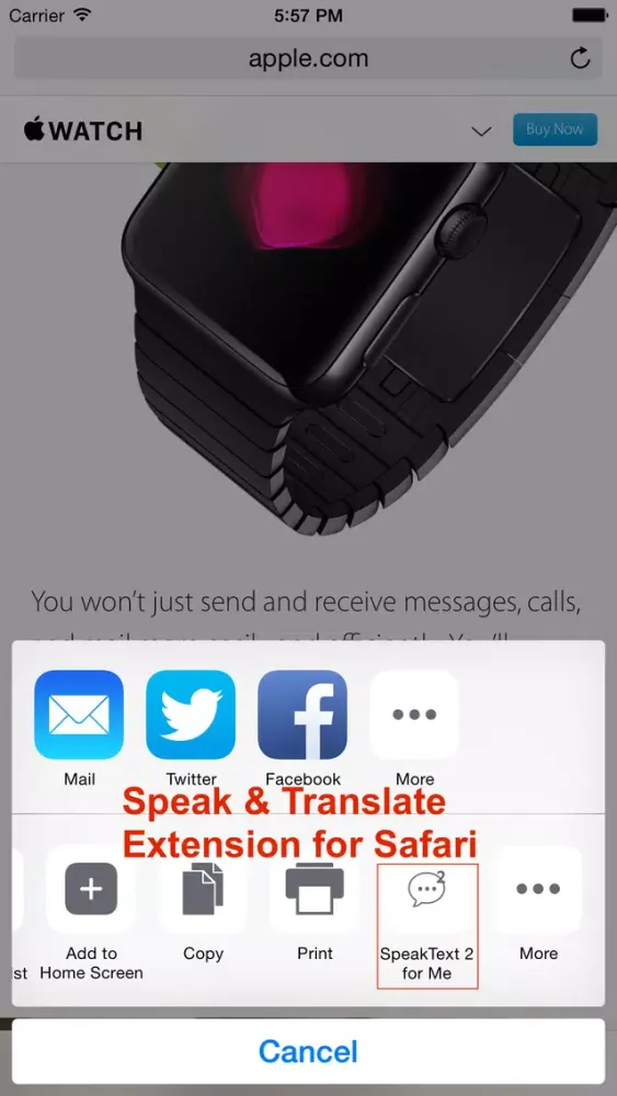 Ảnh chụp màn hình của SpeakText 2 for Me