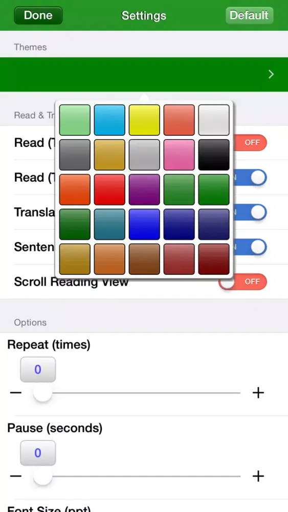 Tangkapan layar SpeakText Air