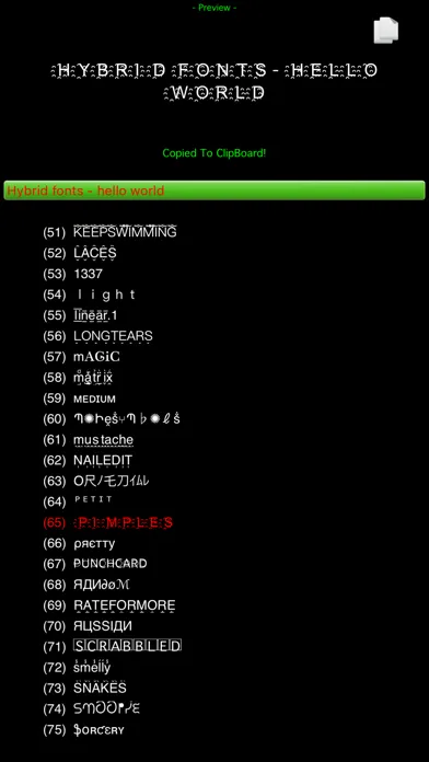 Tangkapan layar Hybrid Fonts : ⓒⓞⓞⓛ Text Fonts