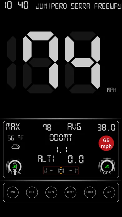 Captures d'écran de Speedometer ..