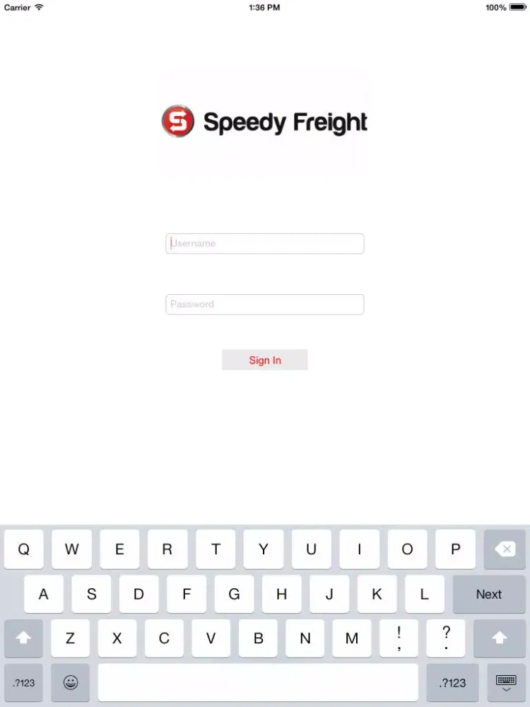 Speedy Freight Tracking iPad  스크린샷
