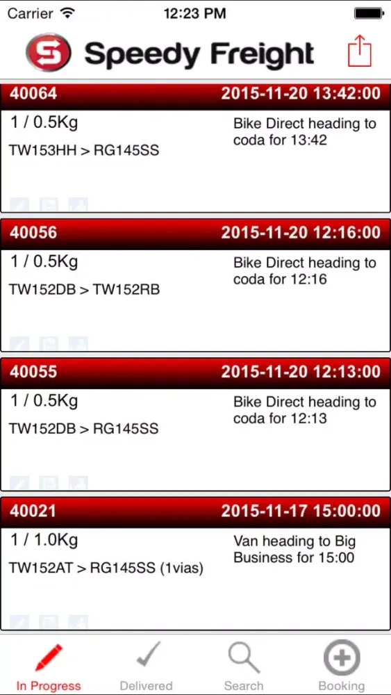 Speedy Freight Tracking 스크린샷