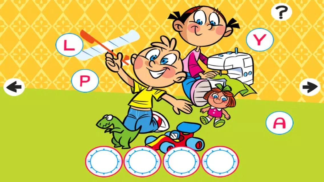 تصاویر ABC Day! Spelling game for children about life at the house