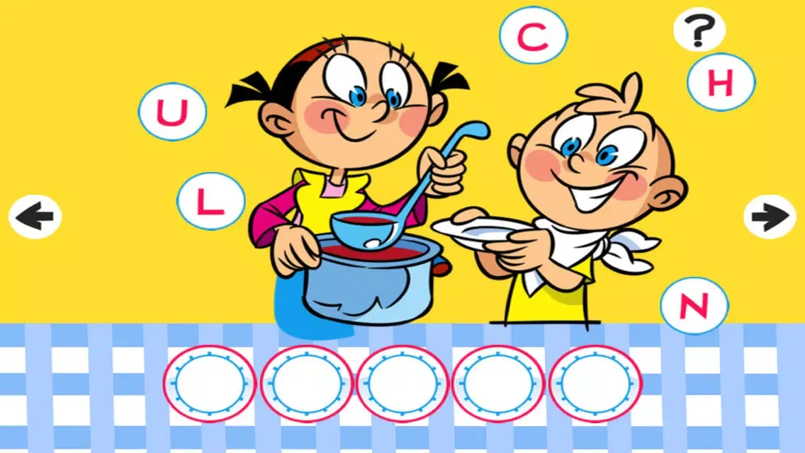 تصاویر ABC Day! Spelling game for children about life at the house