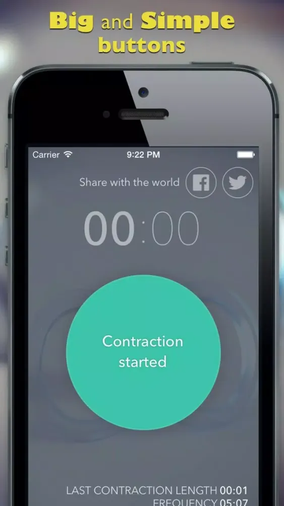 Ảnh chụp màn hình của Time it baby - Contractions and Labor Timer