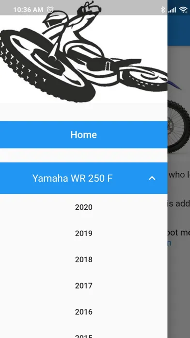 Yamaha WR Guide Screenshots
