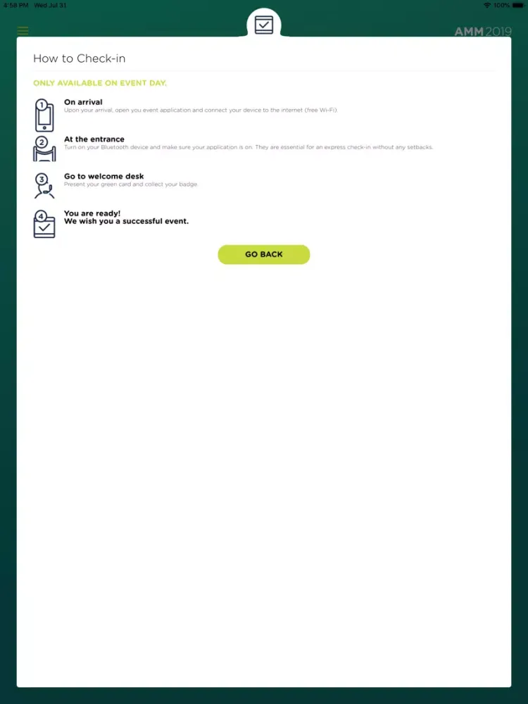 Ảnh chụp màn hình của APP BA Glass AMM iPad 